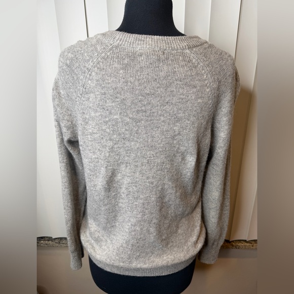 H&M grey alpaca blend sweater sequined perfume bottle embroidery Size Small - Picture 6 of 8